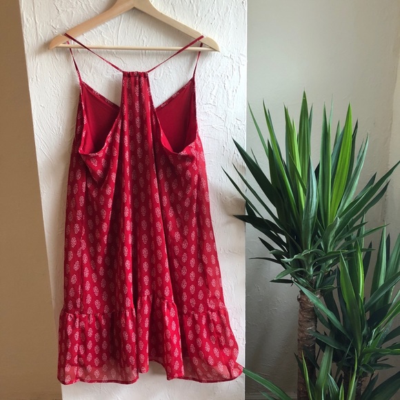 Red Racer Back T-Strap Dress - Picture 2 of 4